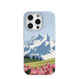 Powder Blue Mountains and Blooms iPhone 16 Pro Case