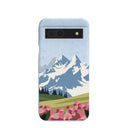 Powder Blue Mountains and Blooms Google Pixel 8a Case