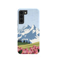 Powder Blue Mountains and Blooms Samsung Galaxy S22 Case