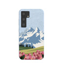 Powder Blue Mountains and Blooms Samsung Galaxy S24 Case