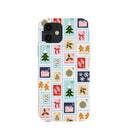 Powder Blue Noel Stamps iPhone 12/ iPhone 12 Pro Case