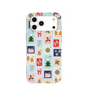 Powder Blue Noel Stamps iPhone 17 Pro Max Case