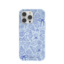 Powder Blue Ocean Charms iPhone 14 Pro Max Case