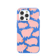 Electric Blue Piggies iPhone 14 Pro Case