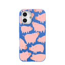Electric Blue Piggies iPhone 16 Case