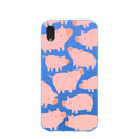 Electric Blue Piggies iPhone XR Case