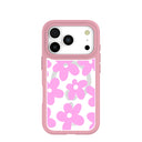 Clear Pink Blooms iPhone 17 Pro Case With Petal Pink Ridge (MagSafe included)