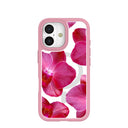 Clear Pink Orchids iPhone 17 Case With Petal Pink Ridge (MagSafe included)