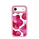 Clear Pink Orchids iPhone Air Case With Petal Pink Ridge (MagSafe included)