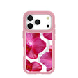 Clear Pink Orchids iPhone 17 Pro Case With Petal Pink Ridge (MagSafe included)