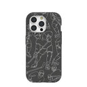 Black Play Sketch iPhone 15 Pro Case