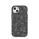 Black Play Sketch iPhone 15 Case