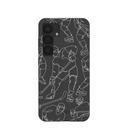 Black Play Sketch Samsung Galaxy S25 Case
