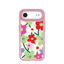 Clear Poppy Flora iPhone Air Case With Petal Pink Ridge (MagSafe included)