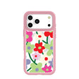 Clear Poppy Flora iPhone 17 Pro Max Case With Petal Pink Ridge (MagSafe included)