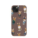 Chocolate Brown Rabbit Friends iPhone 13 Case