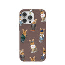 Chocolate Brown Rabbit Friends iPhone 14 Pro Max Case