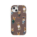 Chocolate Brown Rabbit Friends iPhone 15 Case
