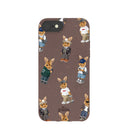 Chocolate Brown Rabbit Friends iPhone 6/6s/7/8/SE Case