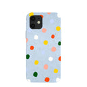 Powder Blue Rainbow Dots iPhone 12/ iPhone 12 Pro Case