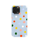 Powder Blue Rainbow Dots iPhone 13 Pro Max Case
