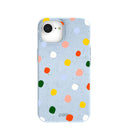Powder Blue Rainbow Dots iPhone 16e/17e Case