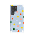 Powder Blue Rainbow Dots Samsung Galaxy S24 Ultra Case