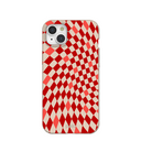 Seashell Red Checks iPhone 15 Plus Case