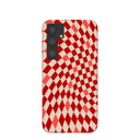 Seashell Red Checks Samsung Galaxy S24+(Plus) Case
