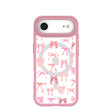 Clear Rosy Bows iPhone Air Case With Petal Pink Ridge (MagSafe included)