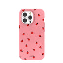 Bubblegum Pink Rosy Ladybug iPhone 14 Pro Case