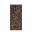 Chocolate Brown Rustic Leaves Samsung Galaxy S24 Ultra Case
