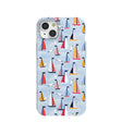 Powder Blue Sails and Seagulls iPhone 15 Plus Case