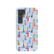 Powder Blue Sails and Seagulls Samsung Galaxy S24 Case
