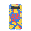 Electric Blue Say Cheese Google Pixel 6 Case
