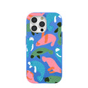 Electric Blue Sea Cows iPhone 15 Pro Case