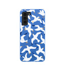 Electric Blue Seagulls Samsung Galaxy S21 Case