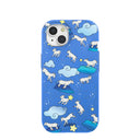 Electric Blue Sheep Dreamers iPhone 15 Case