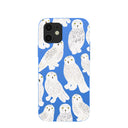 Electric Blue Snowy Owls iPhone 12/ iPhone 12 Pro Case