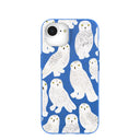 Electric Blue Snowy Owls iPhone 16e/17e Case