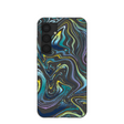 Black Space Waves Samsung Galaxy S25 Case