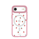 Clear Summer Berries iPhone Air Case With Petal Pink Ridge (MagSafe included)