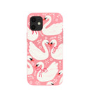 Bubblegum Pink Swan Garden iPhone 12 Mini Case