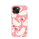 Bubblegum Pink Swan Garden iPhone 13 Mini Case