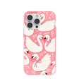 Bubblegum Pink Swan Garden iPhone 14 Pro Max Case