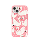 Bubblegum Pink Swan Garden iPhone 14 Case