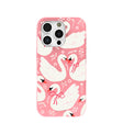Bubblegum Pink Swan Garden iPhone 16 Pro Case