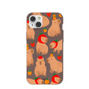 Chocolate Brown Sweet Capybaras iPhone 14 Plus Case