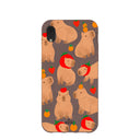 Chocolate Brown Sweet Capybaras iPhone XR Case