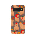 Chocolate Brown Sweet Capybaras Google Pixel 8a Case